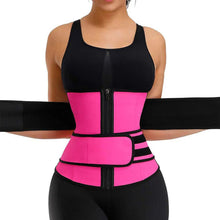 Load image into Gallery viewer, Women Waist Trainer Postnatal Slimming Body Lumbar Shaper Tummy Sweat Double Belt Shapewear Workout Shaper Corset Fitness Sport Girdle Belt