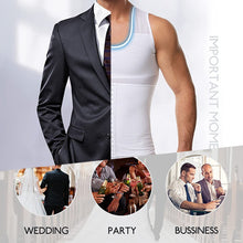 Load image into Gallery viewer, Men Invisible Body Shaper Compression Vest Hooks Sleeveless Undershirt Tummy Slimming Shapewear Gynecomastia Shapers Waist Trainer Gauze Corset