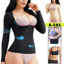 Load image into Gallery viewer, Women Shapewear Long Sleeve Corset Waist Trainer Arm Shaper Slimming Tummy Control Thin Soft Plus Size Tops Underwear Body Shaper