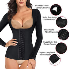 Load image into Gallery viewer, Women Shapewear Long Sleeve Corset Waist Trainer Arm Shaper Slimming Tummy Control Thin Soft Plus Size Tops Underwear Body Shaper
