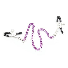 Load image into Gallery viewer, Stainless Metal Chain Nipple Milk Clips Breast Clip Nipple Sucker Sex Slaves Nipple Clamps Sex Toys Butterfly Style for Couples