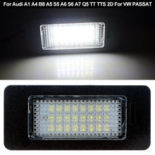 Load image into Gallery viewer, 1PC Car Canbus LED License Number Plate Light Assembly Replacement White For Audi A1 A4 B8 A5 S5 A6 S6 A7 Q5 TT TTS 2D For VW PASSAT
