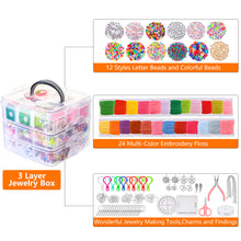 Load image into Gallery viewer, 4655pcs DIY Handmade Beaded Children's Toy Creative Loose Spacer Beads Crafts Making Bracelet Necklace Jewelry Kit Girl Toy Gift