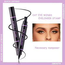 Load image into Gallery viewer, Cat's Eye Charming Triangle Seal Double Head Eyeliner Liquid Pen Waterproof and Sweat Resistant Eye Makeups Cosmetics
