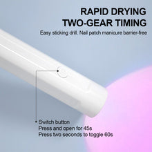 Load image into Gallery viewer, Portable Handheld Nail Art Lamp for Quick Drying and Long-lasting Nail Art. Small and Compact Nail Art One Word Lamp