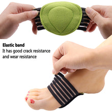 Load image into Gallery viewer, Green Arch Cover Breathable Flat Foot Correction Foot Pad Sports Running Pad Foot Pad Foot Health Care Arch Pad