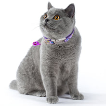 Load image into Gallery viewer, Adjustable Cat Collar Cat Fish Mouse Prints Bell Collar Kitten Necklace Pet Collars for Small Dog Necklace