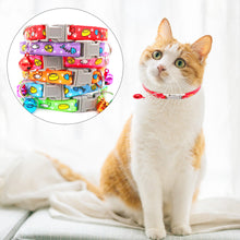 Load image into Gallery viewer, Adjustable Cat Collar Cat Fish Mouse Prints Bell Collar Kitten Necklace Pet Collars for Small Dog Necklace