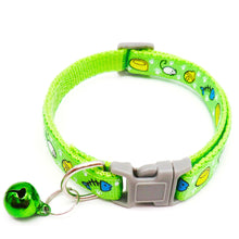 Load image into Gallery viewer, Adjustable Cat Collar Cat Fish Mouse Prints Bell Collar Kitten Necklace Pet Collars for Small Dog Necklace