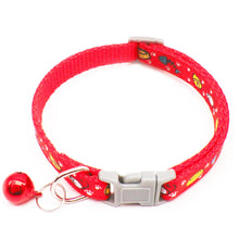 Load image into Gallery viewer, Adjustable Cat Collar Cat Fish Mouse Prints Bell Collar Kitten Necklace Pet Collars for Small Dog Necklace