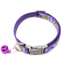 Load image into Gallery viewer, Adjustable Cat Collar Cat Fish Mouse Prints Bell Collar Kitten Necklace Pet Collars for Small Dog Necklace
