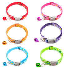Load image into Gallery viewer, Adjustable Cat Collar Cat Fish Mouse Prints Bell Collar Kitten Necklace Pet Collars for Small Dog Necklace