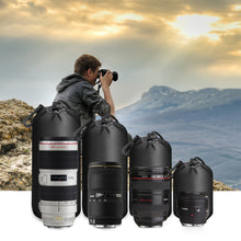 Load image into Gallery viewer, 1PC Multi-Size Camera Lens Bag Plus Waterproof Lens Protection Bag Professional Photography Equipment