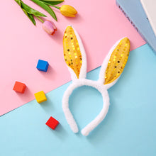Load image into Gallery viewer, Lovely Cute Easter Hairband Kids Girls Rabbit Ear Headband Plush Hair Band with Sequin Party Decoration Supplies