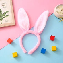 Load image into Gallery viewer, Lovely Cute Easter Hairband Kids Girls Rabbit Ear Headband Plush Hair Band with Sequin Party Decoration Supplies