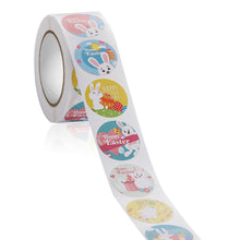 Load image into Gallery viewer, 500pcs/Roll Easter Bunny Egg Cartoon Decoration Roll Sticker Gifts Bag Sealing Adhesive Label Easter Day Holiday Happy Label