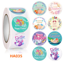 Load image into Gallery viewer, 500pcs/Roll Easter Bunny Egg Cartoon Decoration Roll Sticker Gifts Bag Sealing Adhesive Label Easter Day Holiday Happy Label