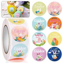 Load image into Gallery viewer, 500pcs/Roll Easter Bunny Egg Cartoon Decoration Roll Sticker Gifts Bag Sealing Adhesive Label Easter Day Holiday Happy Label