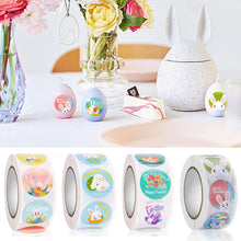 Load image into Gallery viewer, 500pcs/Roll Easter Bunny Egg Cartoon Decoration Roll Sticker Gifts Bag Sealing Adhesive Label Easter Day Holiday Happy Label