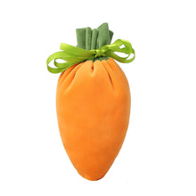 Load image into Gallery viewer, Easter Velvet Drawstring Gift Bag Carrot Velvet Jewelry Basket Candy Bags Drawstring Bag for Party Decorations Cookie Snack Packing Bags