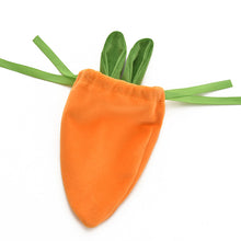 Load image into Gallery viewer, Easter Velvet Drawstring Gift Bag Carrot Velvet Jewelry Basket Candy Bags Drawstring Bag for Party Decorations Cookie Snack Packing Bags