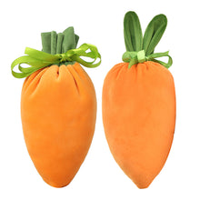 Load image into Gallery viewer, Easter Velvet Drawstring Gift Bag Carrot Velvet Jewelry Basket Candy Bags Drawstring Bag for Party Decorations Cookie Snack Packing Bags