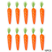 Load image into Gallery viewer, 10pcs Artificial Foam Carrot Ornament Easter Party Simulation Carrot Deoration Festival Home Ornament Photo Props