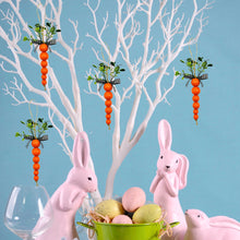 Load image into Gallery viewer, 6pcs Easter Wooden Bead Carrot Decoration Ornaments Festival Home Artificial Plants Ornament Photo Props