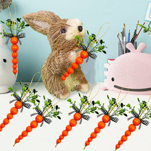 Load image into Gallery viewer, 6pcs Easter Wooden Bead Carrot Decoration Ornaments Festival Home Artificial Plants Ornament Photo Props