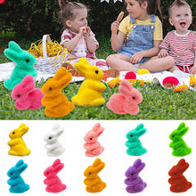 Load image into Gallery viewer, 1pc Easter Artificial Foam Rabbit Ornaments Party Home DIY Decoration Felting Velvet Bunny Simulation Rabbit Ornaments