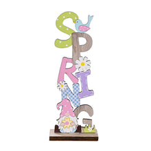 Load image into Gallery viewer, 2024 Easter Wooden Letter Ornaments Cute Cartoon Easter Wooden Crafts for Home Party Desktop Decoration