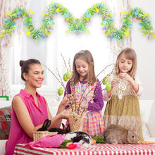 Load image into Gallery viewer, 2M Spring Easter Garlands Banner Stripe Tinsel Easter Eggs Wreaths Easter Decoration for Home Party Hanging Ornaments