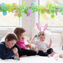 Load image into Gallery viewer, 2M Spring Easter Garlands Banner Stripe Tinsel Easter Eggs Wreaths Easter Decoration for Home Party Hanging Ornaments