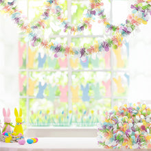 Load image into Gallery viewer, 2M Spring Easter Garlands Banner Stripe Tinsel Easter Eggs Wreaths Easter Decoration for Home Party Hanging Ornaments