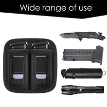Load image into Gallery viewer, Nylon Tactical Double Magazine Pouch Holster Pistol 9mm Concealed Carry Mag Case IWB Belt Clip Holster for Glock 19 21 Beretta 92