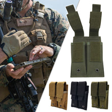 Load image into Gallery viewer, Double Pistol Mag Pouch Molle Tactical Single Double Stack Magazine Pouch for 9mm/.40 Calibers Gl 17 S&W M&P Sig 226 / 229 1911