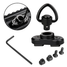 Load image into Gallery viewer, Tactical Airsoft Rifle Strap Gun Sling Swivel Buckle Heart Shaped Ring Quick Release Steel Ball Black Adjustable QD Buckle for Ak
