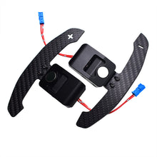 Load image into Gallery viewer, 1 Pair Car Steering Wheel Shift Paddle Magnetic Shifter Paddle Dial Shift Paddle Steering Gear Carbon Fiber for BMW 2 3 4 5 Series G Chassis