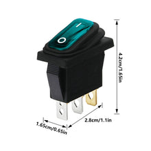 Load image into Gallery viewer, Waterproof Heavy Duty 2/3 Pin Sealed Car On Off Boat Marine Toggle Rocker LED Switch Car Auto Boat Marine Toggle Rocker Switch Push Button