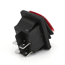 Load image into Gallery viewer, 4Pin Rectangle Car Auto Boat Marine Toggle Rocker LED Switch Push Button Waterproof Switch Push Button 30A 250VAC DPST IP65