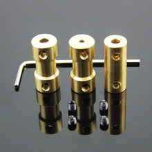 Load image into Gallery viewer, 2/2.3/3/3.17/4/5/6mm Marine Brass Coupling with Screws Coupler Accessories Brass For RC Boat Car Robot Motor Shaft