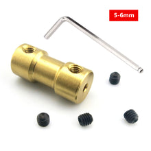 Load image into Gallery viewer, 2/2.3/3/3.17/4/5/6mm Marine Brass Coupling with Screws Coupler Accessories Brass For RC Boat Car Robot Motor Shaft