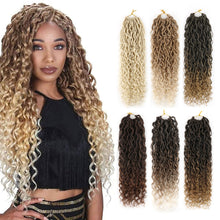 Load image into Gallery viewer, Chemical Fiber Crochet Hair Braiding Crochet Hair Synthetic Pre-Separated Springy Afro Twist Hair for Butterfly Braids Wig Piece
