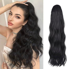 Load image into Gallery viewer, Fashion Long Curly Wig Braid Water Ripple Wig Drawstring Ponytail Elegant Women False Hair Piece Wavy Synthetic Wig