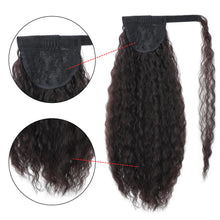 Load image into Gallery viewer, 22inches Drawstring Curly Ponytail Extension for African Women Hair Pieces Synthetic Heat Resistant Women False Hair Piece