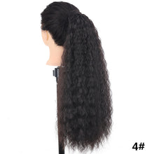 Load image into Gallery viewer, 22inches Drawstring Curly Ponytail Extension for African Women Hair Pieces Synthetic Heat Resistant Women False Hair Piece