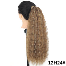 Load image into Gallery viewer, 22inches Drawstring Curly Ponytail Extension for African Women Hair Pieces Synthetic Heat Resistant Women False Hair Piece