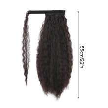 Load image into Gallery viewer, 22inches Drawstring Curly Ponytail Extension for African Women Hair Pieces Synthetic Heat Resistant Women False Hair Piece