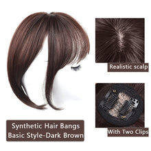Load image into Gallery viewer, Women's Short Air Bangs Wig Natural Fluffiness and Artificial Bangs for Top Hair Repair Synthetic Hair Bangs Basic Style