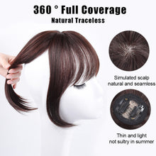 Load image into Gallery viewer, Women's Short Air Bangs Wig Natural Fluffiness and Artificial Bangs for Top Hair Repair Synthetic Hair Bangs Basic Style